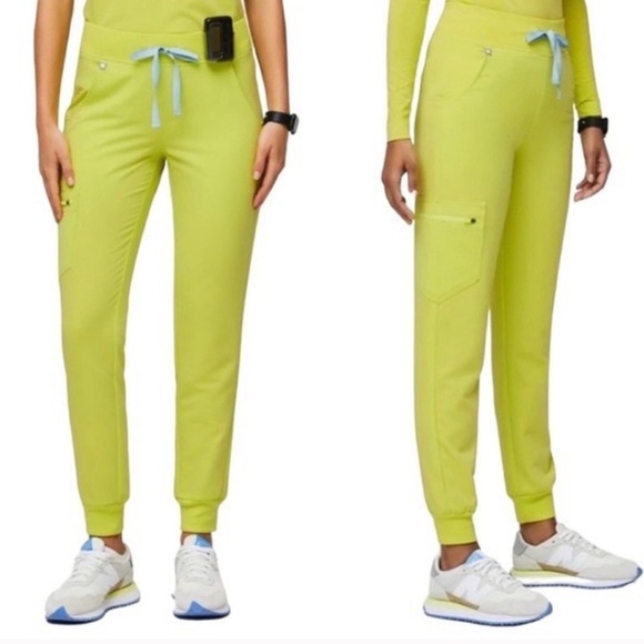 Figs Pants - FIGS Zamora Jogger - Citrine XS Tall